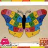 Early Educational Wooden Puzzle Toy Letter Alphabet Butterfly Pattern