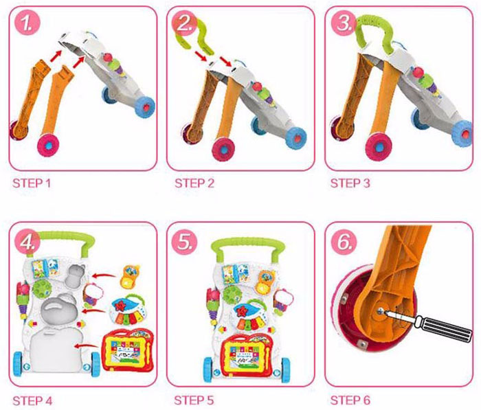 High Quality Learning Children Musical Activity Baby Walker