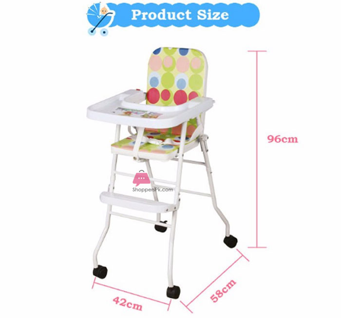 High Quality Portable Baby High Chair With Wheels