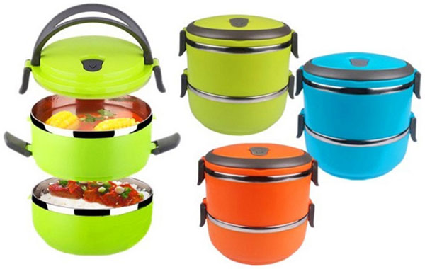 Lunch Box 2 Tier Insulated Tiffin Box With Vaccum Seal