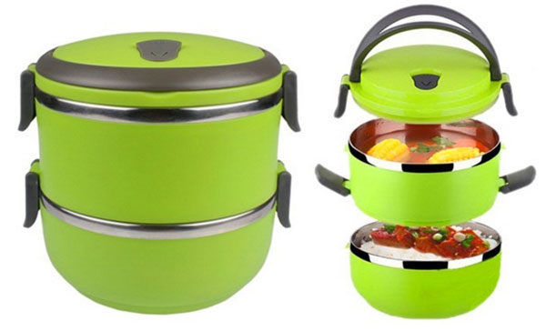 Lunch Box 2 Tier Insulated Tiffin Box with Vaccum Seal