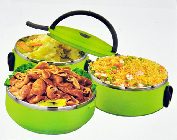 Lunch Box 3 Tier Insulated Tiffin Box With Vaccum Seal