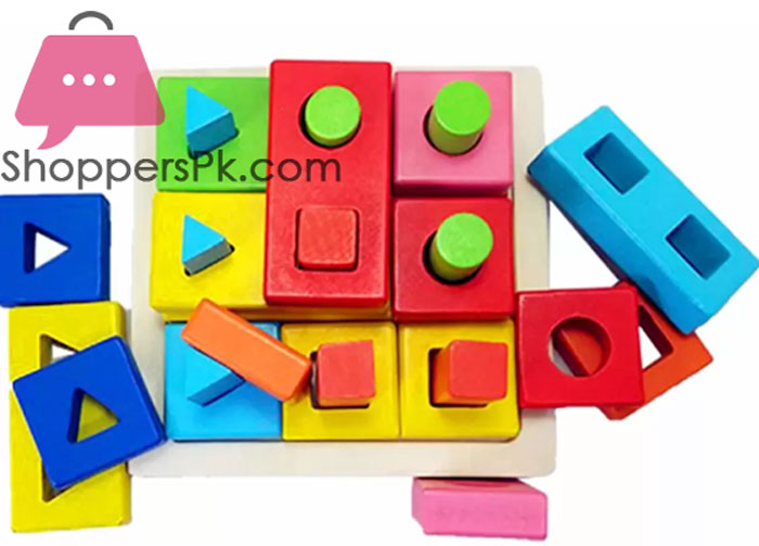 Shape Matching Set Columns Wood