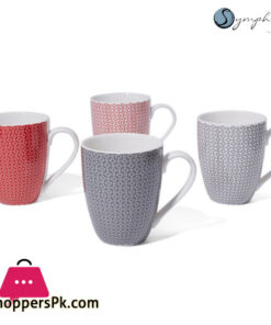Symphony Alfresco Criss Cross Mug 4 Pcs 300 ML #SY6056