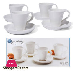 Symphony Alfresco Swirl Cappucino Cup Saucer Set of 4 Pcs ES3832