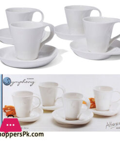 Symphony Alfresco Swirl Cappucino Cup Saucer Set of 4 Pcs ES3832