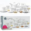 Symphony Swirl Tea Set White 15 - Pieces #ES3849