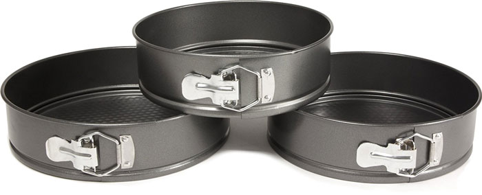 3 Pcs Non-Stick Spring Form Cake Tins Set