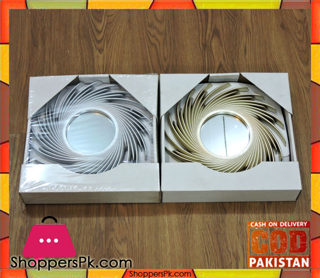 3 Pcs Plastic Frame Wall Hanging Mirror Set 24 Cm