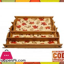 3 Piece Bamboo Serving Tray Set (Autumnal warmth)