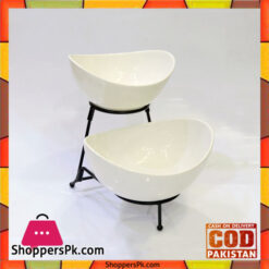 BRILLIANT 2 Tier Oval Shaped Serving Dish BR0067