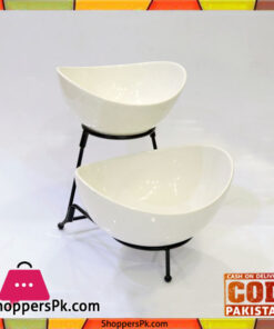 BRILLIANT 2 Tier Oval Shaped Serving Dish BR0067