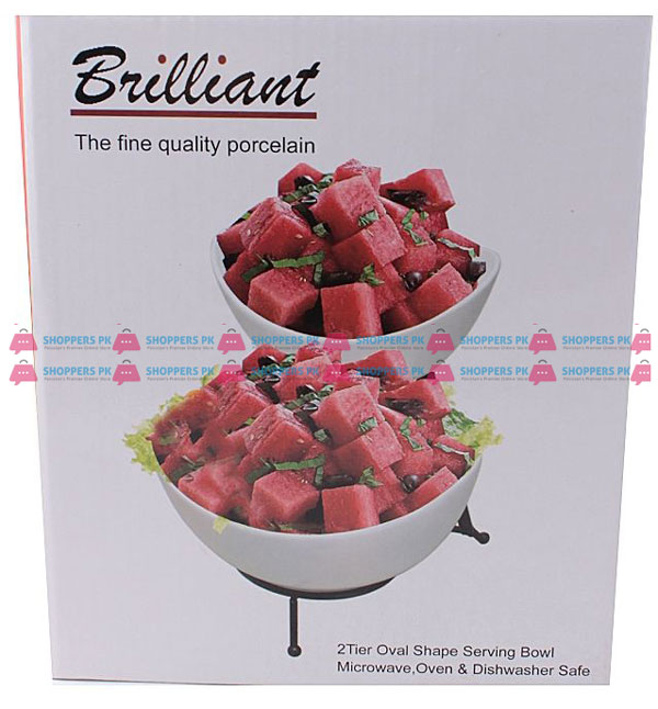 Brilliant 2 Tier Oval Shaped Serving Dish Br0067