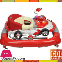 F1 Racing Car Themed Red 4-In-1 Baby Walker Play Centre