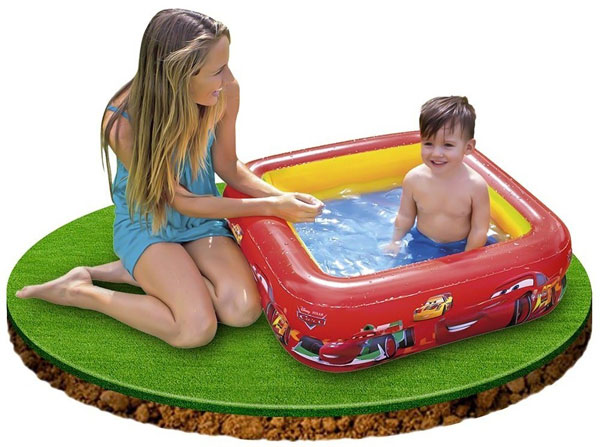 Intex Cars Play Box Pool - 2.7 X 2.7 X 0.75 Feet - Age 1+ - 57101