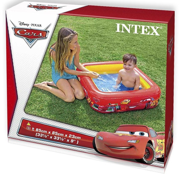 Intex Cars Play Box Pool - 2.7 X 2.7 X 0.75 Feet - Age 1+ - 57101 5 Intex Cars Play Box Pool - 2.7 X 2.7 X 0.75 Feet - Age 1+ - 57101