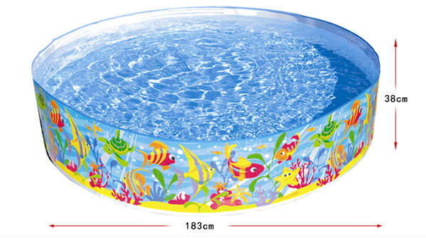 Intex Ocean Place Snap Set Swimming Pool - 6 x 1.24 Feet - Age 1+ - 56452