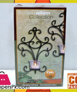 Jessica Allen Collection 2 Pcs Metal Candle Holder 77795