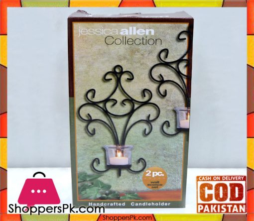 Jessica Allen Collection 2 Pcs Metal Candle Holder 77795