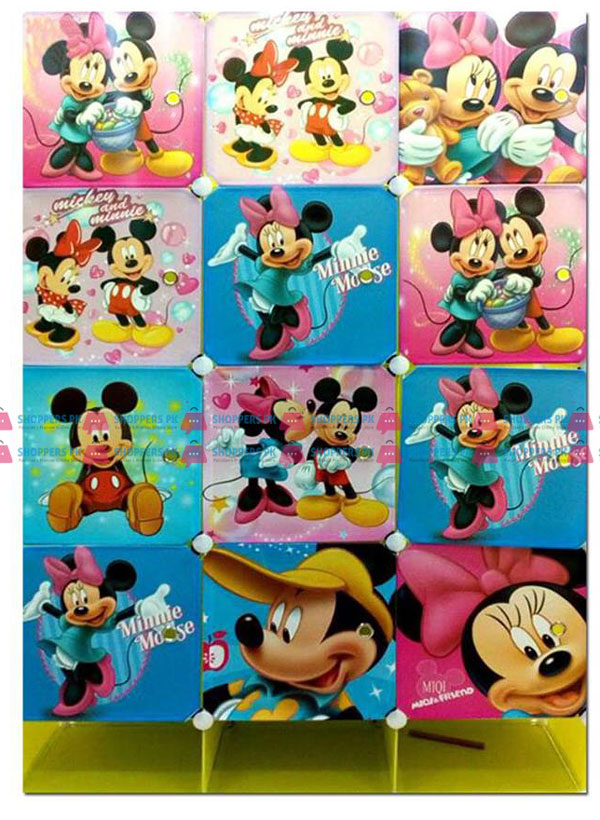 Mickey Mouse 12 + 3 Portable Cube Cabinet