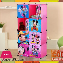 Portable 8 Cubes Cabinet Mickey Mouse