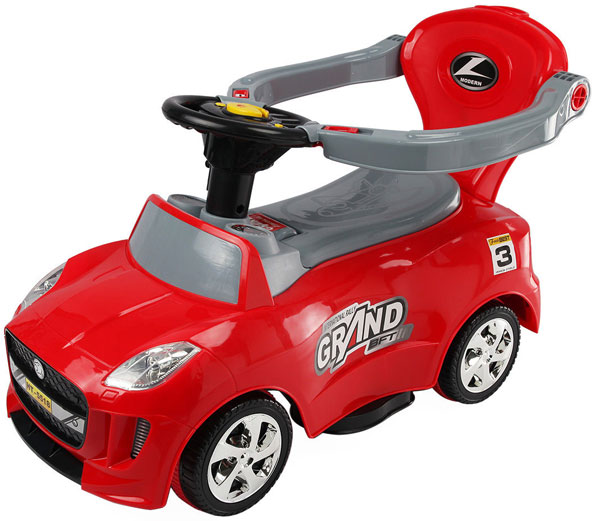 3 In 1 Kids Ride On Push Car Stroller Toddler Wagon With Handle Horn Lights Music