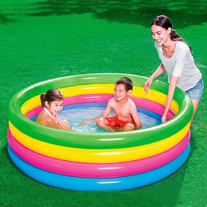 Bestway 4 Ring Colorful Summer Pool For Kids, Size 5.1 X 1.5 Feet - Age 4+ - 51117