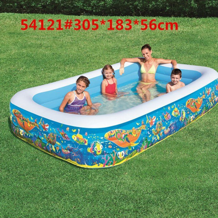 Bestway Multicolor Vinyl Kids' Play Pool-Size-10 X 6 X 1.8 Feet - Age 3+ -- 54121