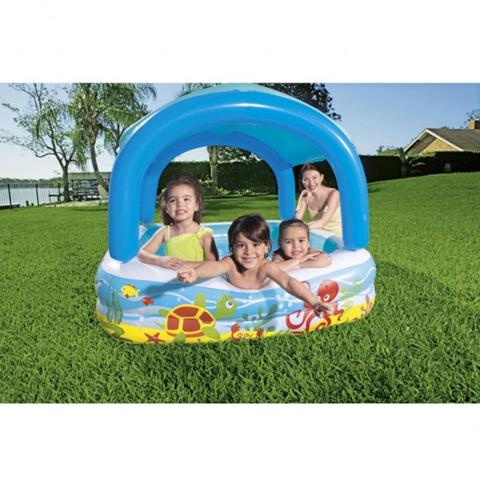 Bestway Multicolour Vinyl Kids' Play Pool - Size 4.8 X 4.8 X 4 - Age 3+ - - 52192
