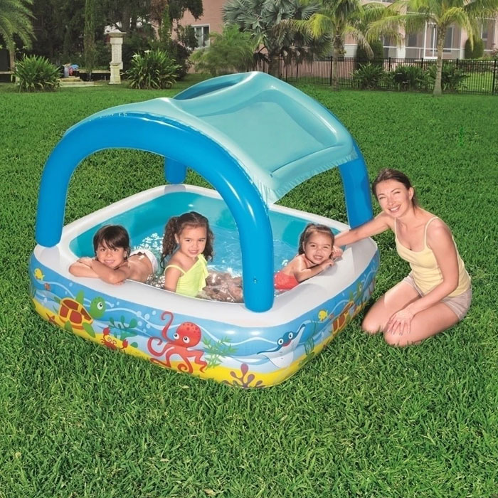 Bestway Multicolour Vinyl Kids' Play Pool - Size 4.8 X 4.8 X 4 - Age 3+ - - 52192