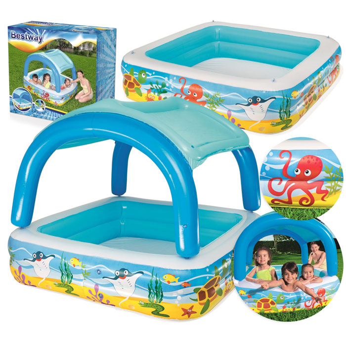 Bestway Multicolour Vinyl Kids' Play Pool - Size 4.8 X 4.8 X 4 - Age 3+ - - 52192