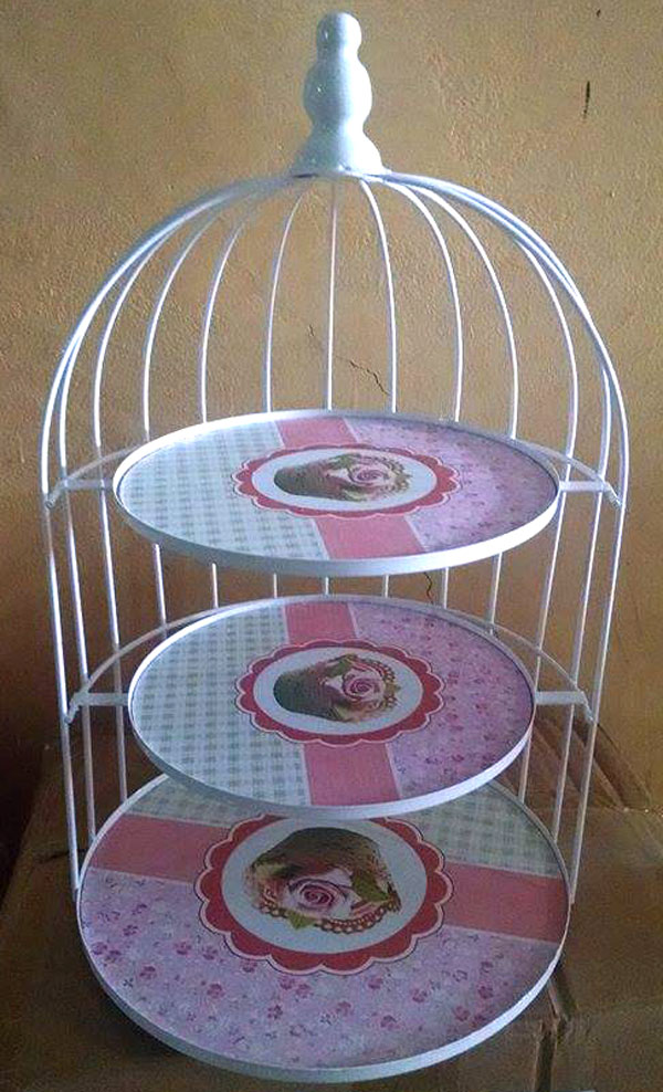 Metal Cage Cake Stand 4 Metal Cage Cake Stand