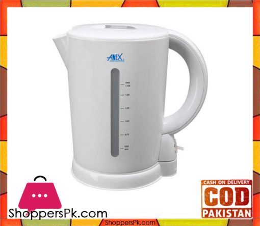 Anex AG-4023 - Electric Kettle with Open Element - 1.7 Litres - White (Brand Warranty)