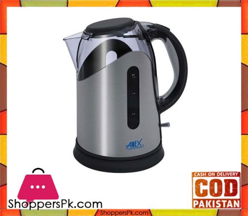 Anex Anex AG-4037 - Electric Kettle with Concealed Element - 1.7 Litres - Black & Silver (Brand Warranty)