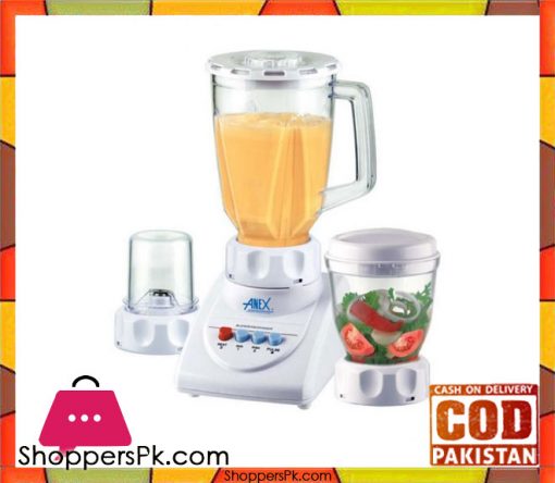 Anex AG-695UB - 3 in 1 - Deluxe Blender with Grinders - White
