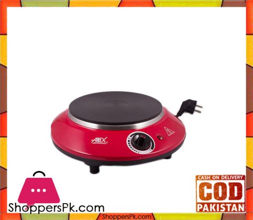 Anex AG-2065 - Deluxe Hot Plate - Red & Silver