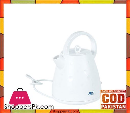 Anex AG-4028 - Deluxe Kettle With Concealed Element - 1.7 Litres - White