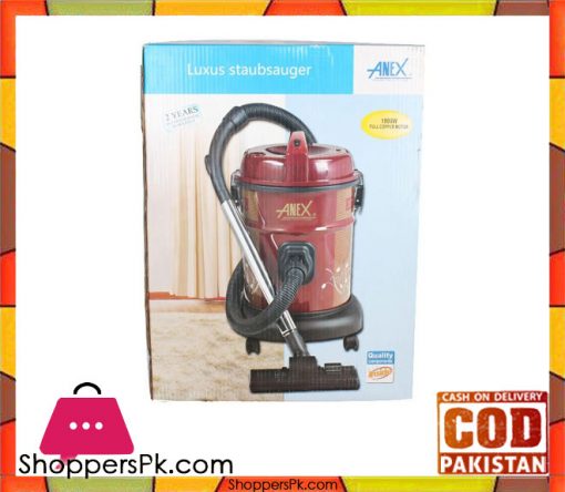 Anex AG-2098 - Vacuum Cleaner - 1500 Watts - Red
