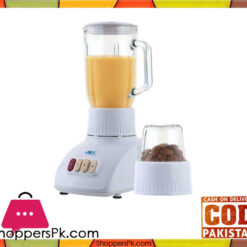 Anex AG-6039GL - 2 in 1 Blender Grinder with Glass Jug - White (Brand Warranty)