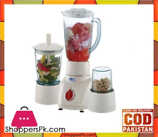 Anex AG-6025 Blender with 2 Grinders 3 in 1- White