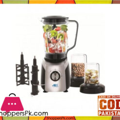 Anex AG-6030 - 4 in 1 Blender Grinder w/ Ice Crusher - Silver & Black - 800 Watts