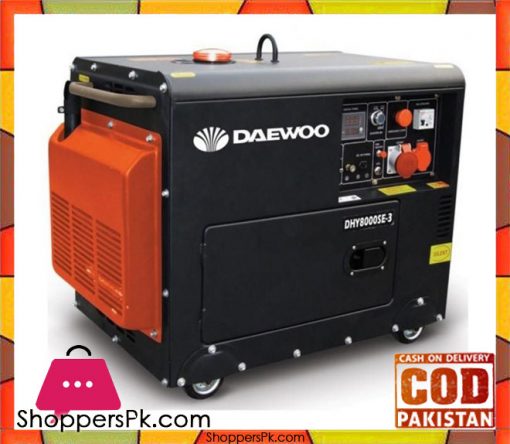 Daewoo  Diesel Generator 5.3 kW - DDAE6100SE - Electric Start  Black - Karachi Only