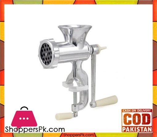 Alloy Meat Mincer - Silver - Karachi Only