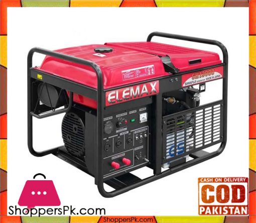 Elemax  Petrol Generator 11 KW - SH13000 - Red - Karachi Only