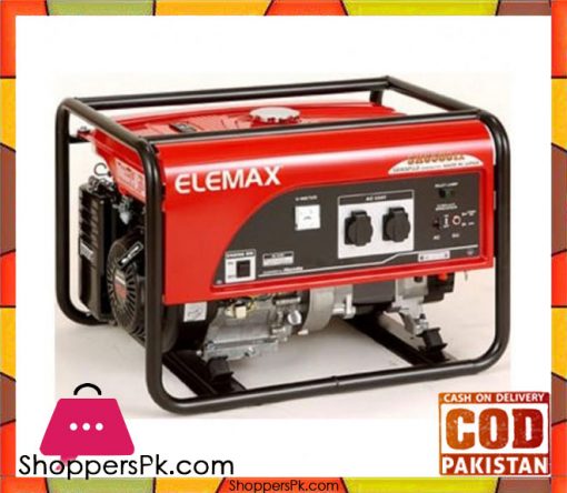 Elemax  Petrol Generator 5.8 KVA - SH6500EX - Red - Karachi Only