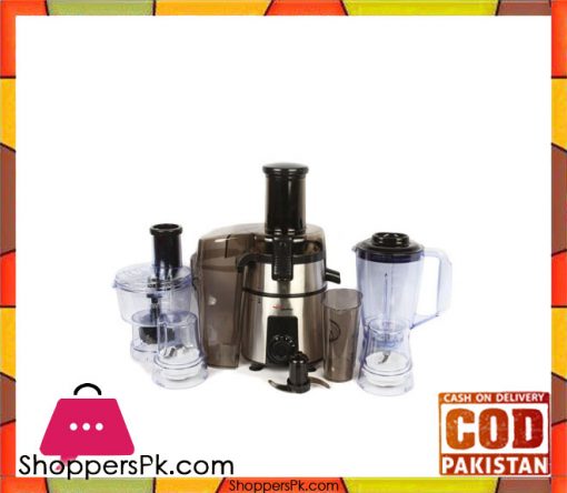 Gaba National Juicer Blender - Gn-924Dlx - Silver With Black (Brand Warranty) - Karachi Only