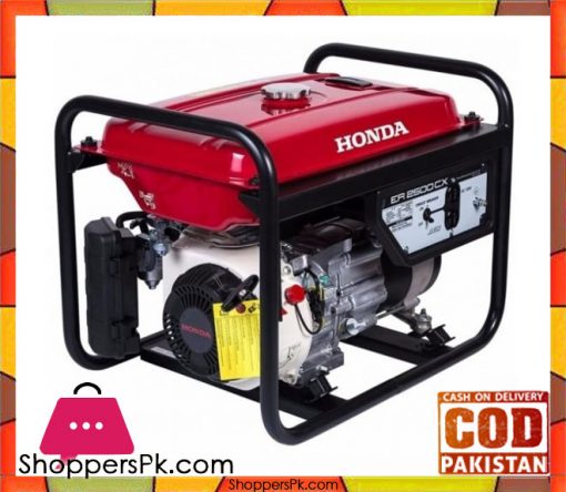 Honda  Petrol Generator - Electric Start with Battery Tray - 2.2 KVA - ER2500CX-Self - Red - Karachi Only