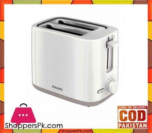 Philips HD2595/00 800W - Daily Collection - 2-Slot Toaster - White (Brand Warranty) - Karachi Only