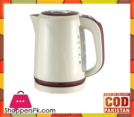Westpoint WF-989 - Electric Tea Kettle - Cream & Brown Concealed Element - Karachi Only