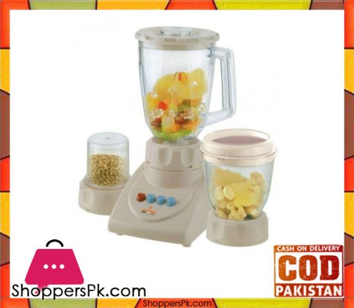 Westpoint WF-7382 - Blender & Dry and Wet Mill - 3 in 1 - Off White - Karachi Only
